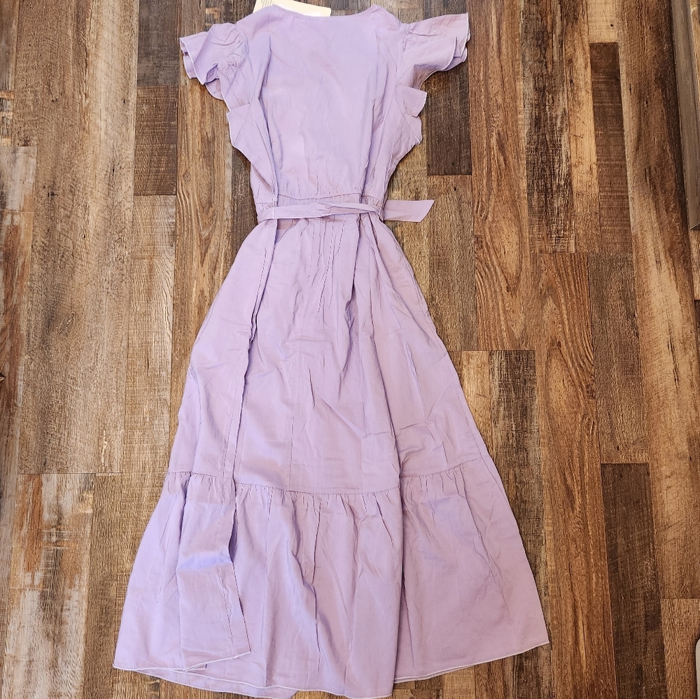 YESNO Casual Wrap V Neck Dress - Picture 5 of 6